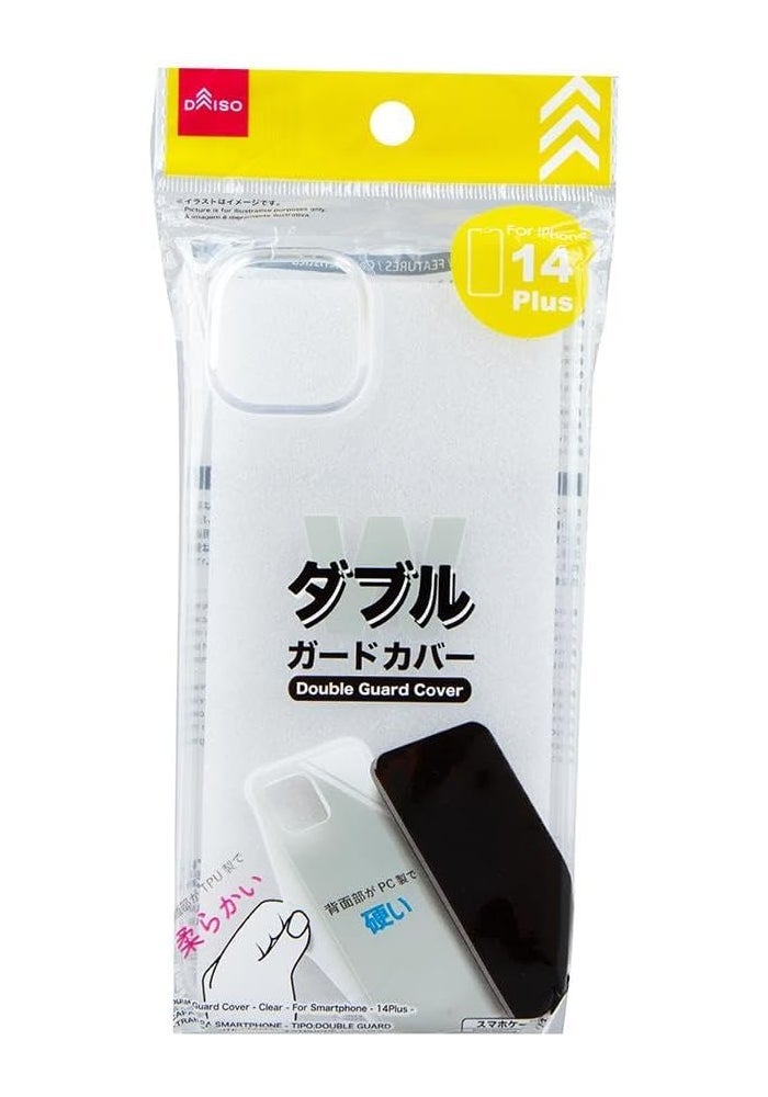 Daiso Double Guard Clear Smartphone Case for iPhone 14 Plus - Image 1